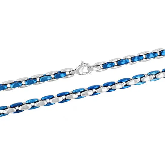 Bracelets JMS always Original Robert Alton Stainless Steel with White Blue Finish Link Chain Bracelets JMS always Original Robert Alton Stainless Steel with White Blue Finish Link Chain