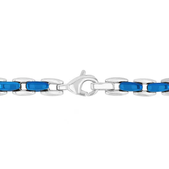 Bracelets JMS always Original Robert Alton Stainless Steel with White Blue Finish Link Chain Bracelets JMS always Original Robert Alton Stainless Steel with White Blue Finish Link Chain
