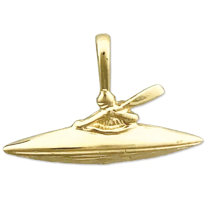 Charm Necklaces 14K Gold Kayak Charm Slide Goldia