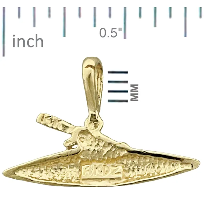 Charm Necklaces 14K Gold Kayak Charm Slide Goldia