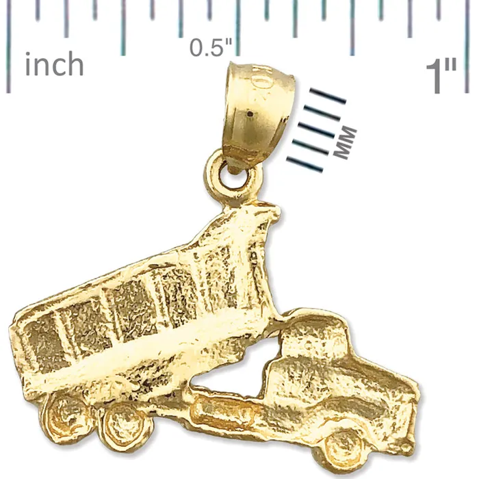 Charm Necklaces Goldia 14K Gold Dump Truck Charm