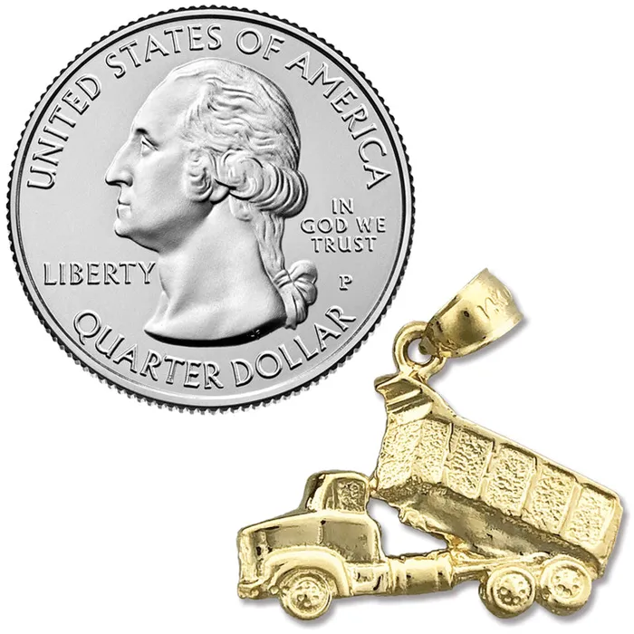 Charm Necklaces Goldia 14K Gold Dump Truck Charm