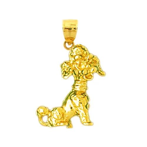 Charm Necklaces Goldia 14K Gold Poodle Charm