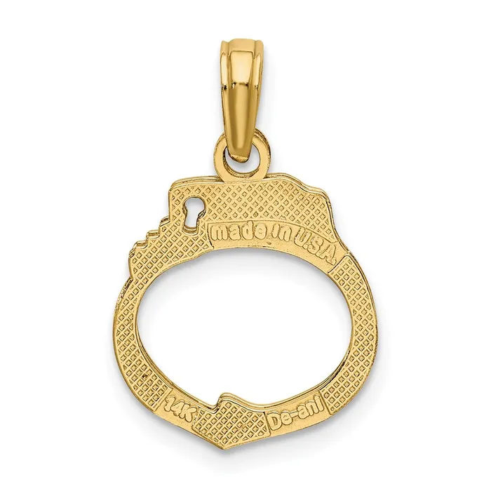 Charm Necklaces Goldia 14k Yellow Gold 2Piece Handcuffs Charm