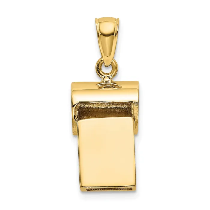 Charm Necklaces Goldia 14k Yellow Gold 3D Whistle Charm