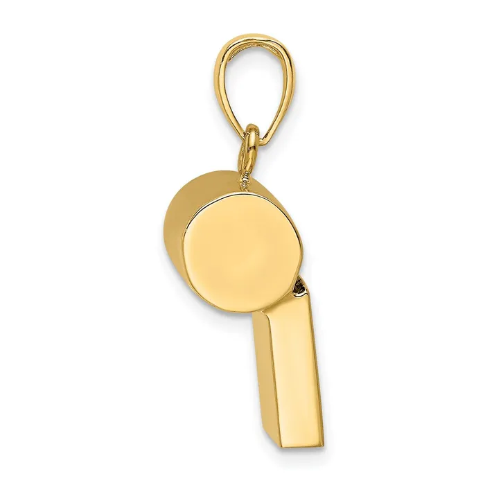 Charm Necklaces Goldia 14k Yellow Gold 3D Whistle Charm