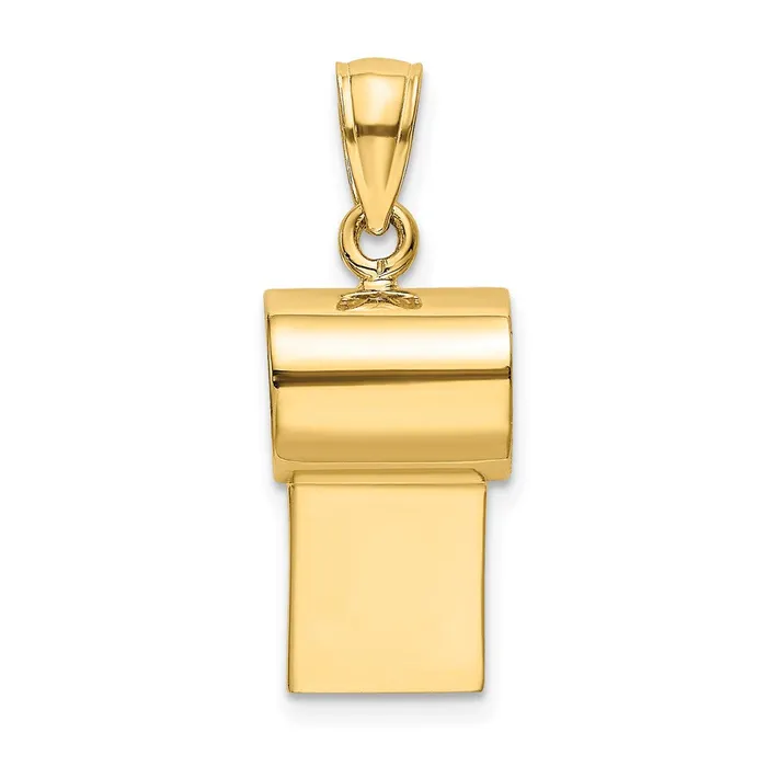 Charm Necklaces Goldia 14k Yellow Gold 3D Whistle Charm