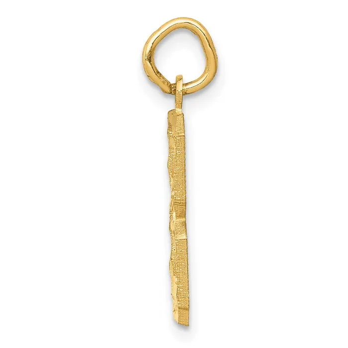 Charm Necklaces Goldia 14k Yellow Gold Medium Diamondcut Number 8 Charm