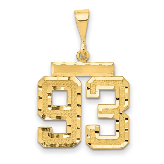 Charm Necklaces Goldia 14k Yellow Gold Medium Diamondcut Number 93 Charm Charm Necklaces Goldia 14k Yellow Gold Medium Diamondcut Number 93 Charm