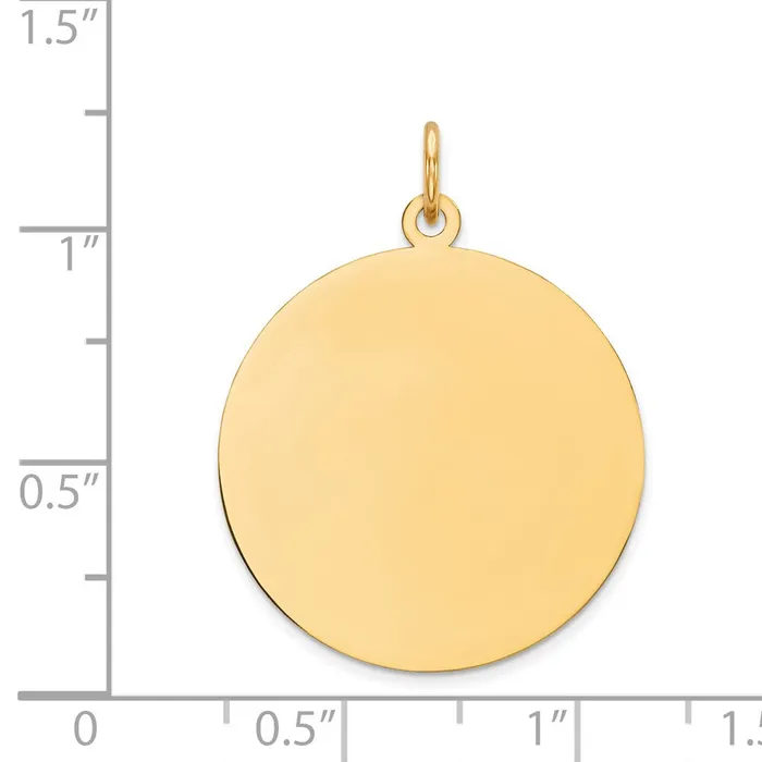 Charm Necklaces Goldia 14k Yellow Gold Round Disc Charm