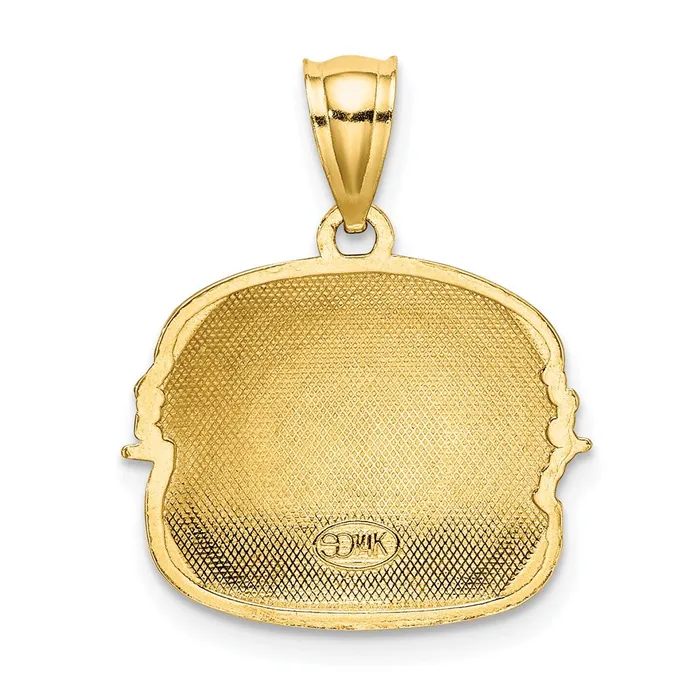 Charm Necklaces Goldia 14k Yellow Gold wEnamel Cheeseburger Charm