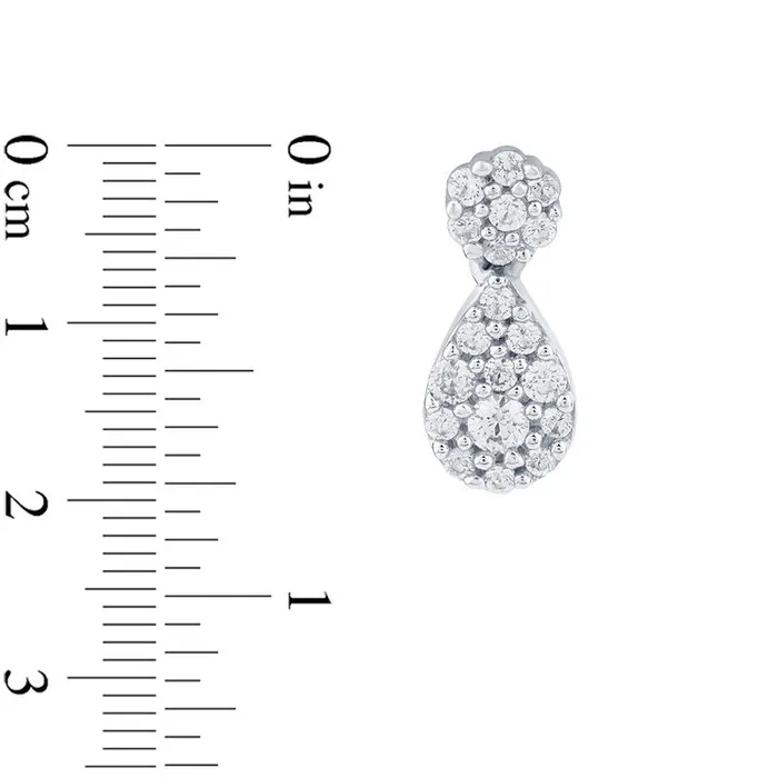 Earrings 05 CT TW Composite Diamond Teardrop Earrings in 10K White Gold Goldia Earrings 05 CT TW Composite Diamond Teardrop Earrings in 10K White Gold Goldia