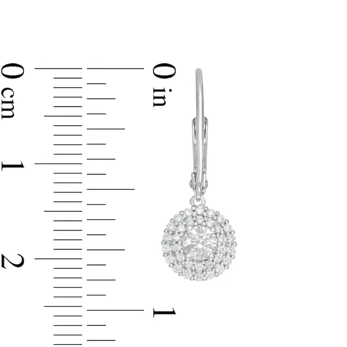 Earrings 063 CT TW Certified Diamond Double Frame Drop Earrings in 14K White Gold II1 Goldia Earrings 063 CT TW Certified Diamond Double Frame Drop Earrings in 14K White Gold II1 Goldia