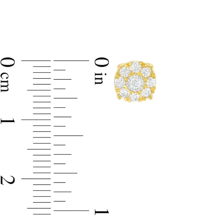 Earrings Goldia 05 CT TW Diamond Frame Stud Earrings in 10K Gold Earrings Goldia 05 CT TW Diamond Frame Stud Earrings in 10K Gold