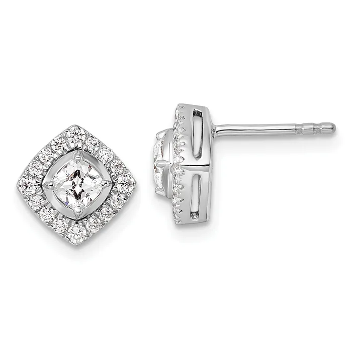 Earrings Goldia 14K White Gold Lab Grown Diamond VSSI G Post Earrings