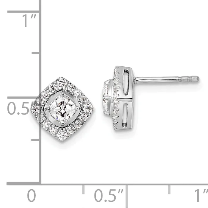 Earrings Goldia 14K White Gold Lab Grown Diamond VSSI G Post Earrings