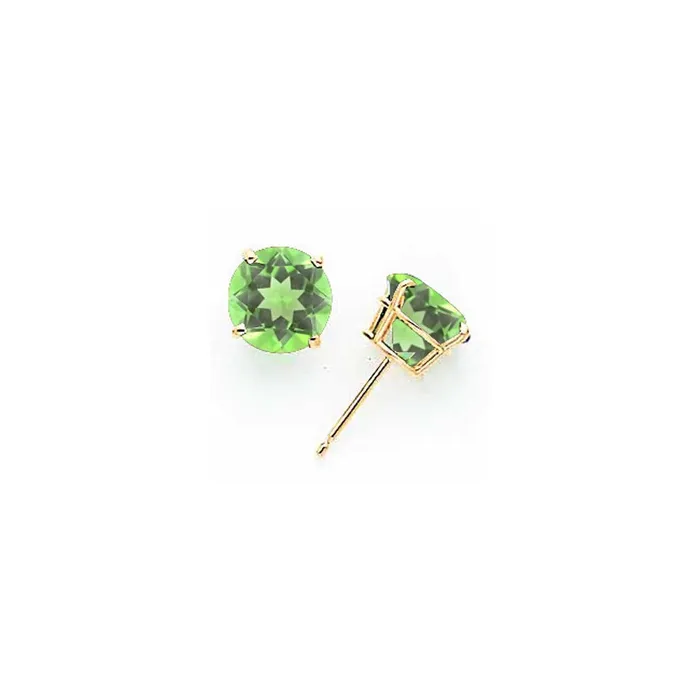 Earrings Goldia 14k Yellow Gold 8mm Peridot Earrings