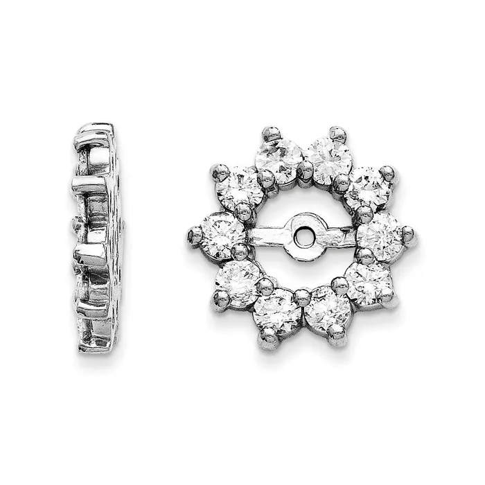 Earrings goldiaca 14k White Gold AAA Fancy Diamond Earring Jacket
