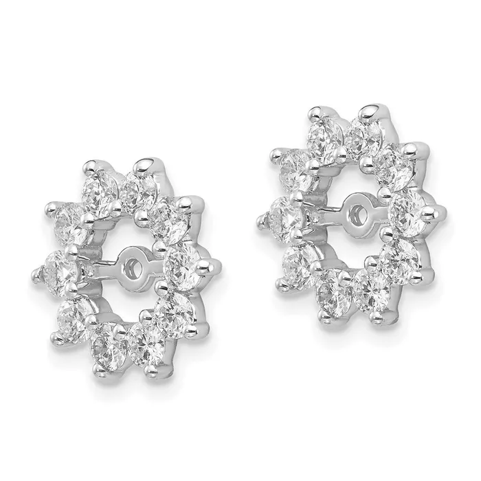 Earrings goldiaca 14k White Gold AAA Fancy Diamond Earring Jacket