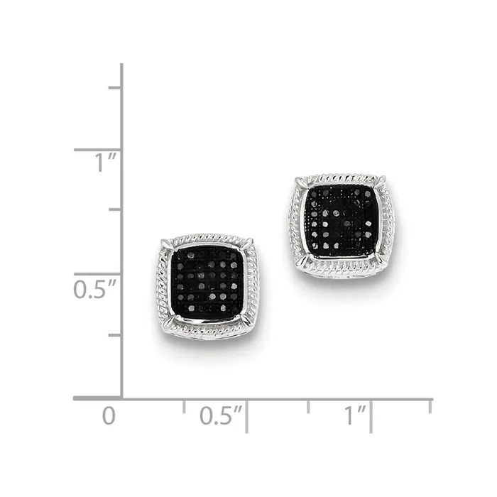 Earrings Goldia Sterling Silver Black Diamond Earrings