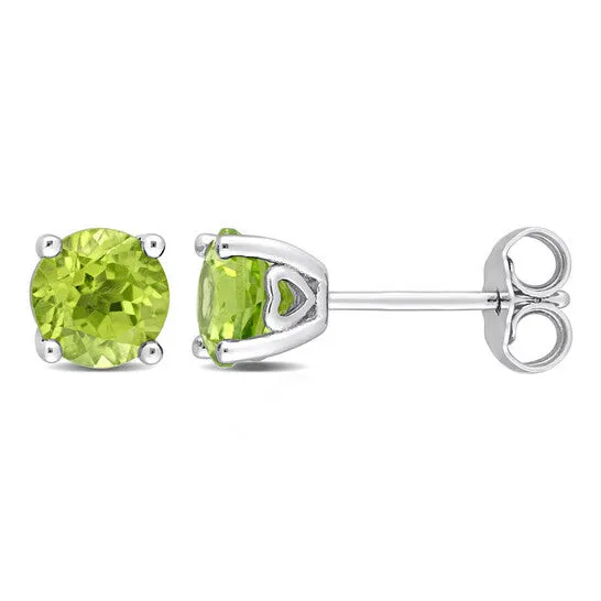 Earrings JMS always Original Amour 1 12 CT TGW Peridot Stud Earrings in Sterling Silver Earrings JMS always Original Amour 1 12 CT TGW Peridot Stud Earrings in Sterling Silver