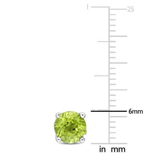 Earrings JMS always Original Amour 1 12 CT TGW Peridot Stud Earrings in Sterling Silver Earrings JMS always Original Amour 1 12 CT TGW Peridot Stud Earrings in Sterling Silver