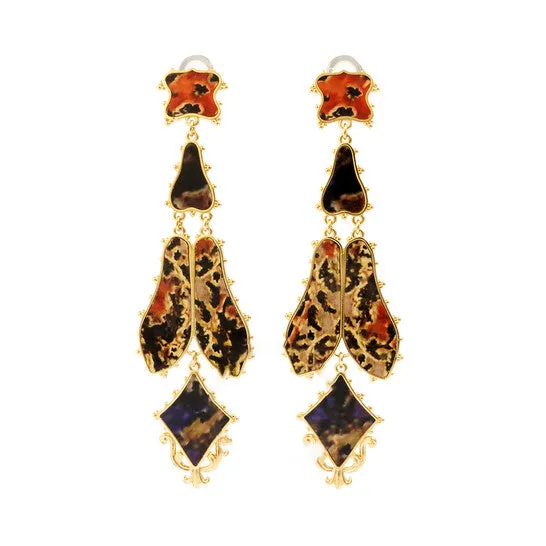 Earrings JMS always Original Burberry Regal Butterly Resin And Goldplated Drop Earrings Earrings JMS always Original Burberry Regal Butterly Resin And Goldplated Drop Earrings