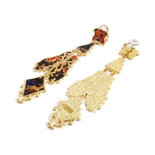 Earrings JMS always Original Burberry Regal Butterly Resin And Goldplated Drop Earrings Earrings JMS always Original Burberry Regal Butterly Resin And Goldplated Drop Earrings