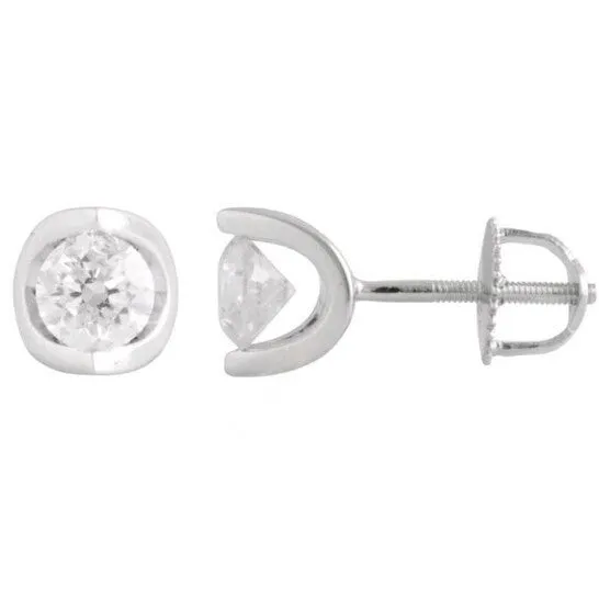 Earrings JMS always Original Diamond Muse 100 cttw 14KT White Gold Diamond Stud Earrings for Women Earrings JMS always Original Diamond Muse 100 cttw 14KT White Gold Diamond Stud Earrings for Women