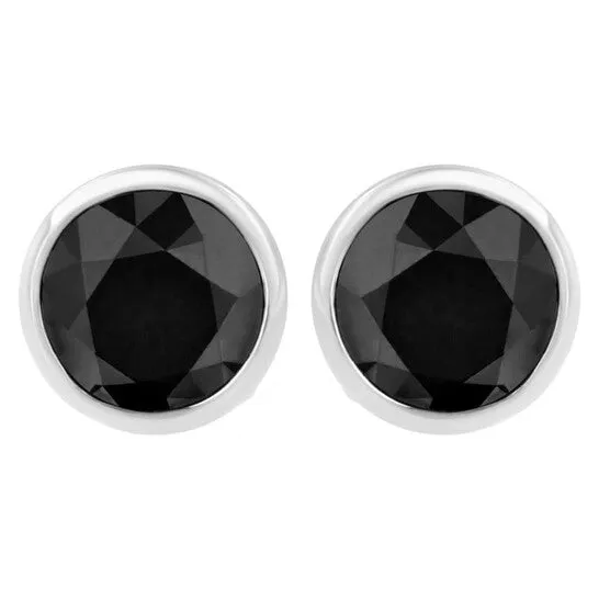 Earrings JMS always Original Haus of Brilliance 14K White Gold 12 cttw Black Diamond ScrewBack Classic Bezel Solitaire Stud Earrings ColorEnhanced I2I3 Earrings JMS always Original Haus of Brilliance 14K White Gold 12 cttw Black Diamond ScrewBack Classic Bezel Solitaire Stud Earrings ColorEnhanced I2I3