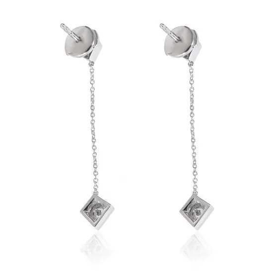 Earrings JMS always Original PreOwned Tiffany Co Frank Gehry Torque Cube Drop Earring in 18k White Gold 040 CTW Earrings JMS always Original PreOwned Tiffany Co Frank Gehry Torque Cube Drop Earring in 18k White Gold 040 CTW