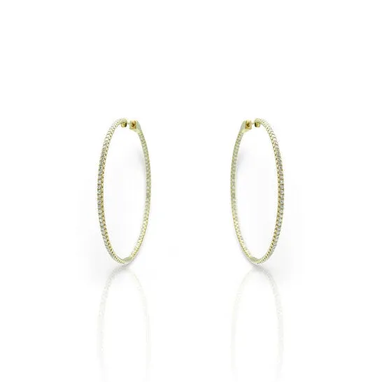 Earrings JMS always Original Tresorra 18K Yellow Gold Diamond Hoop Earrings Earrings JMS always Original Tresorra 18K Yellow Gold Diamond Hoop Earrings