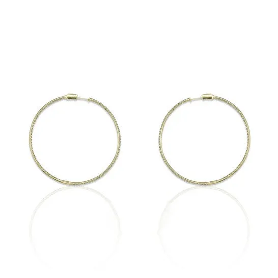 Earrings JMS always Original Tresorra 18K Yellow Gold Diamond Hoop Earrings Earrings JMS always Original Tresorra 18K Yellow Gold Diamond Hoop Earrings
