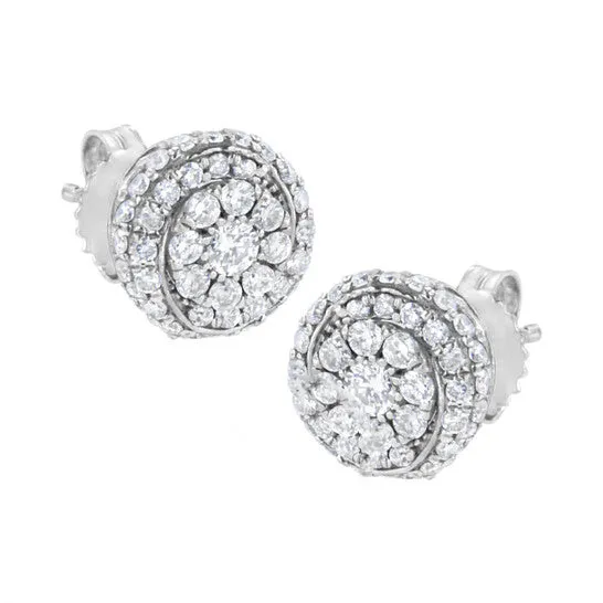 Earrings Original Haus of Brilliance Sterling Silver 1 cttw LabGrown Diamond Cluster Stud Earring FG Color VS2SI1 Clarity JMS always Earrings Original Haus of Brilliance Sterling Silver 1 cttw LabGrown Diamond Cluster Stud Earring FG Color VS2SI1 Clarity JMS always