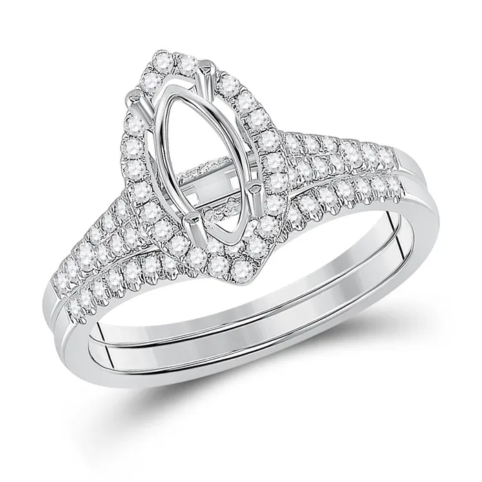 gndatlanta 38CTWDiamond SM 1CTCMQ BRIDAL RING Rings