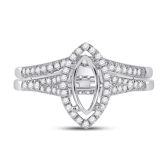 gndatlanta 38CTWDiamond SM 1CTCMQ BRIDAL RING Rings