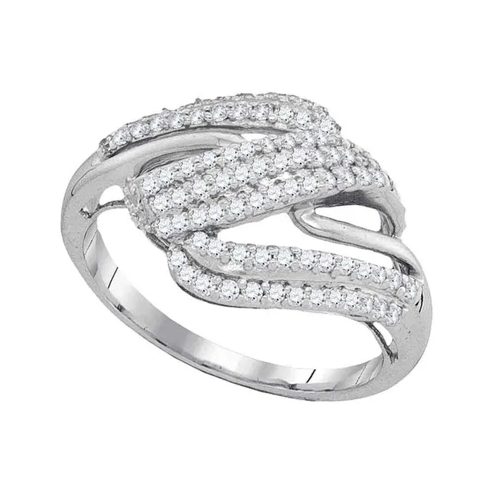 gndatlanta Rings 14k White Gold Round Diamond Band Ring 12 Cttw