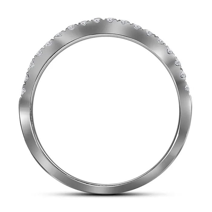gndatlanta Rings 14k White Gold Round Diamond Bridal Wedding Ring Set 1 Cttw