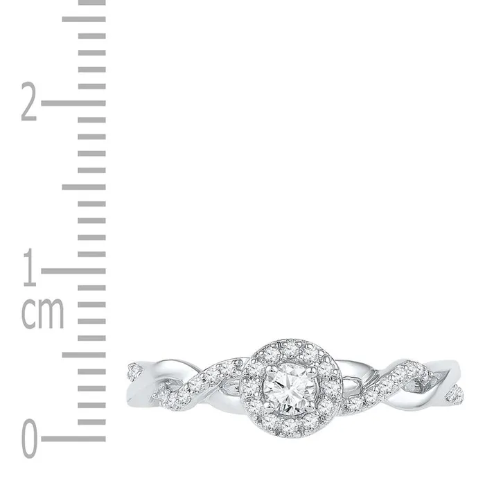 gndatlanta Rings 14k White Gold Round Diamond Solitaire Twist Bridal Engagement Ring 15 Cttw