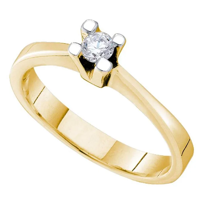 gndatlanta Rings 14k Yellow Gold Round Diamond Solitaire Bridal Engagement Ring 110 Cttw gndatlanta Rings 14k Yellow Gold Round Diamond Solitaire Bridal Engagement Ring 110 Cttw