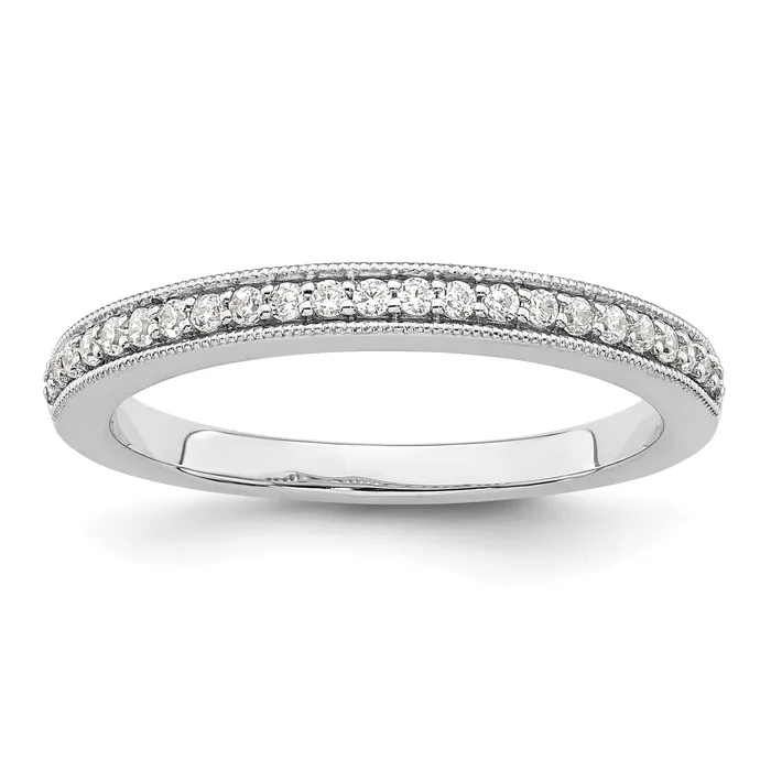 Goldia 016ct CZ Solid Real 14K White Gold Complete Wedding Wedding Band Ring Rings Goldia 016ct CZ Solid Real 14K White Gold Complete Wedding Wedding Band Ring Rings