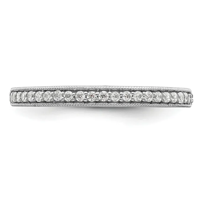 Goldia 016ct CZ Solid Real 14K White Gold Complete Wedding Wedding Band Ring Rings