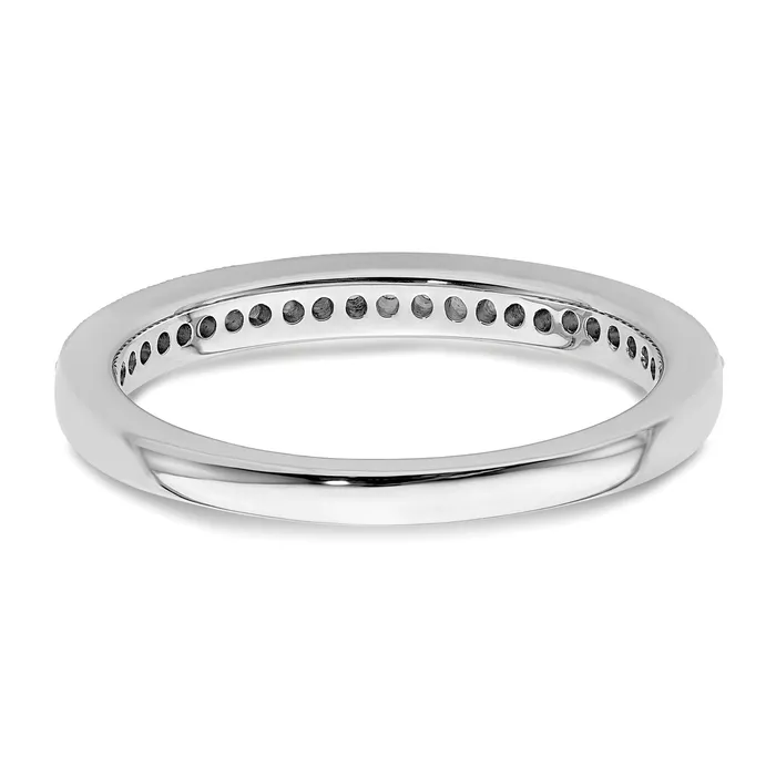 Goldia 016ct CZ Solid Real 14K White Gold Complete Wedding Wedding Band Ring Rings