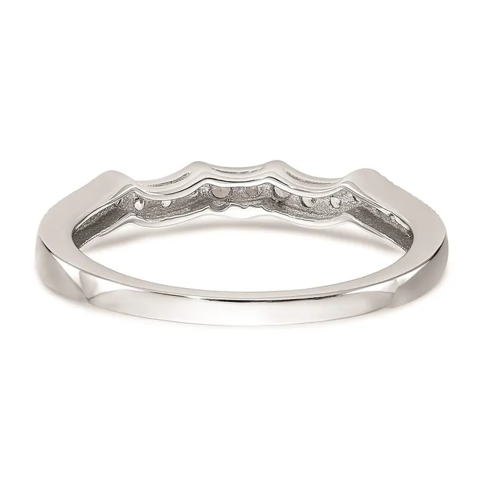 Goldia 025ct CZ Solid Real 14K White Gold Wedding Wedding Band Ring Rings