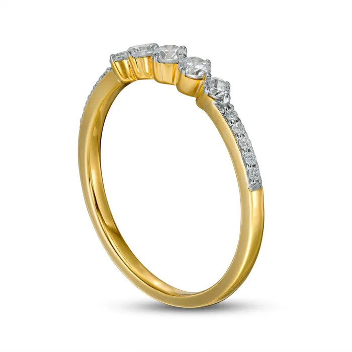 Goldia 033 CT TW Natural Diamond Five Stone Anniversary Band in Solid 10K Yellow Gold Rings Goldia 033 CT TW Natural Diamond Five Stone Anniversary Band in Solid 10K Yellow Gold Rings