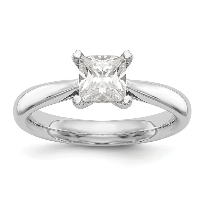 Goldia 033ct CZ Solid Real 14k White Gold Square Solitaire Engagement Ring Rings Goldia 033ct CZ Solid Real 14k White Gold Square Solitaire Engagement Ring Rings