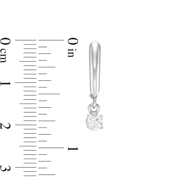 Goldia 05 CT TW Certified Diamond Solitaire Leverback Earrings in 14K White Gold IVS2 Earrings Goldia 05 CT TW Certified Diamond Solitaire Leverback Earrings in 14K White Gold IVS2 Earrings