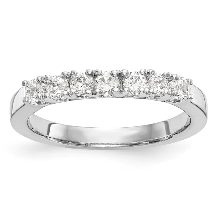 Goldia 105ct CZ Solid Real 14k White Gold Wedding Wedding Band Ring Rings Goldia 105ct CZ Solid Real 14k White Gold Wedding Wedding Band Ring Rings
