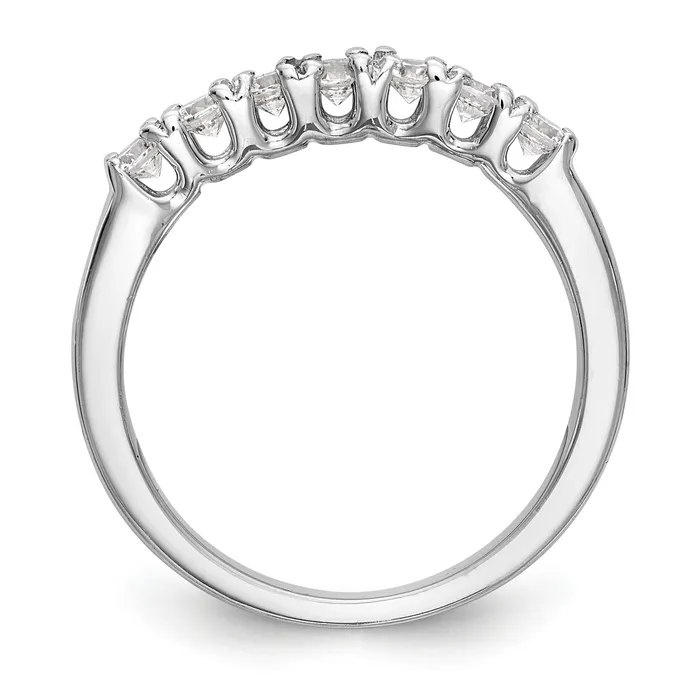 Goldia 105ct CZ Solid Real 14k White Gold Wedding Wedding Band Ring Rings