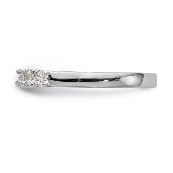 Goldia 105ct CZ Solid Real 14k White Gold Wedding Wedding Band Ring Rings